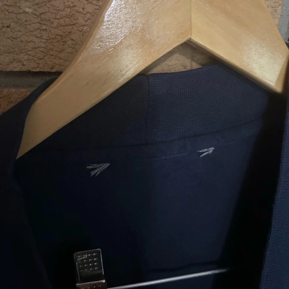 Nike Men's Logo Crewneck Pullover Knit Long Sleeve Shirt Navy Blue Size XL - Picture 3 of 5